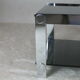 Coffee table steel and smoked glass, France, circa 1970