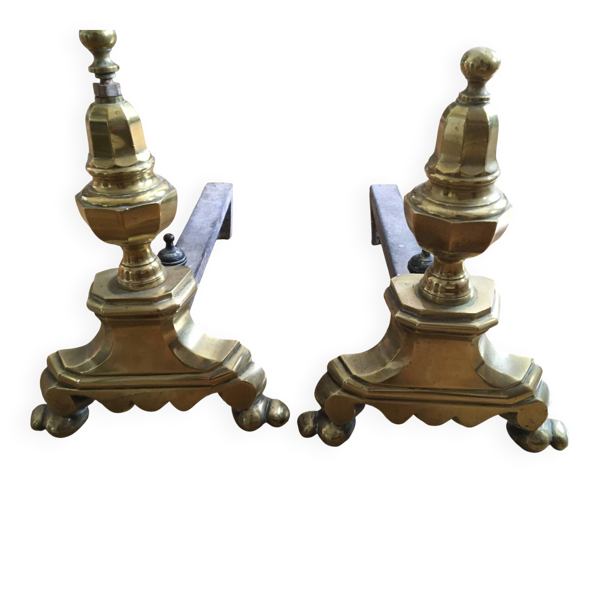 Paire de chenets  regence