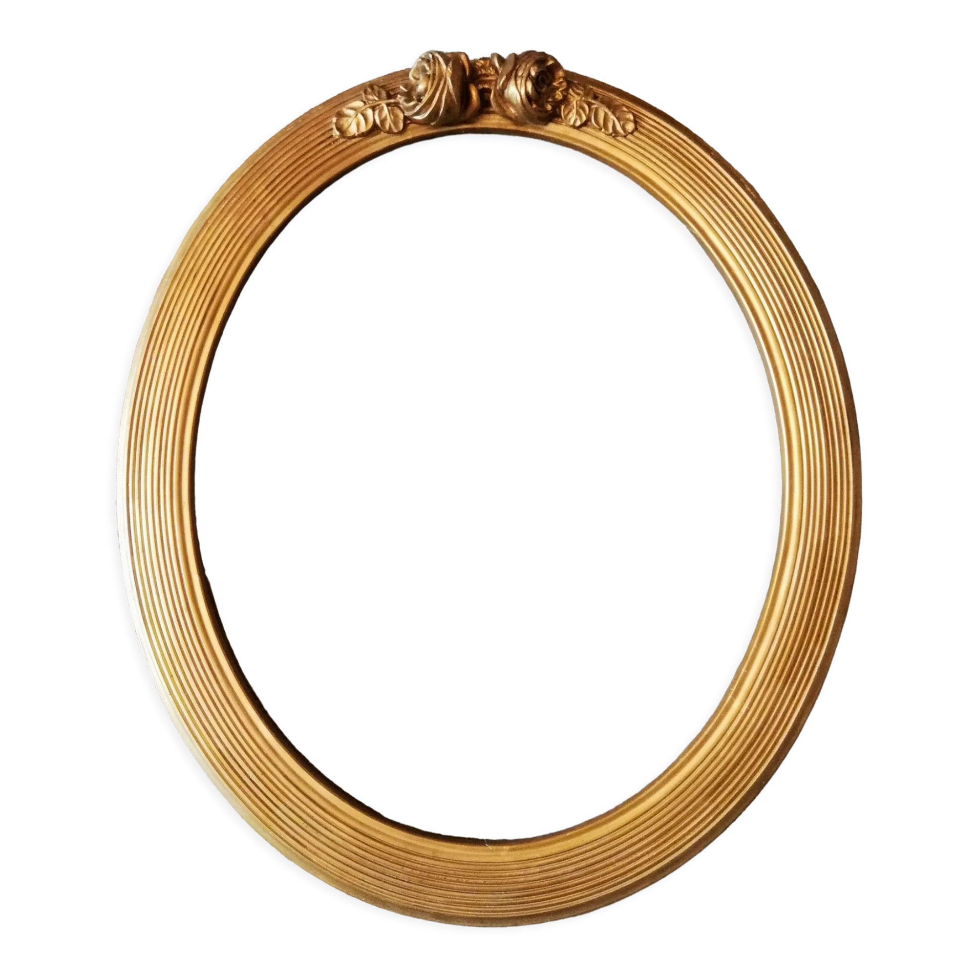 Oval gold frame art deco