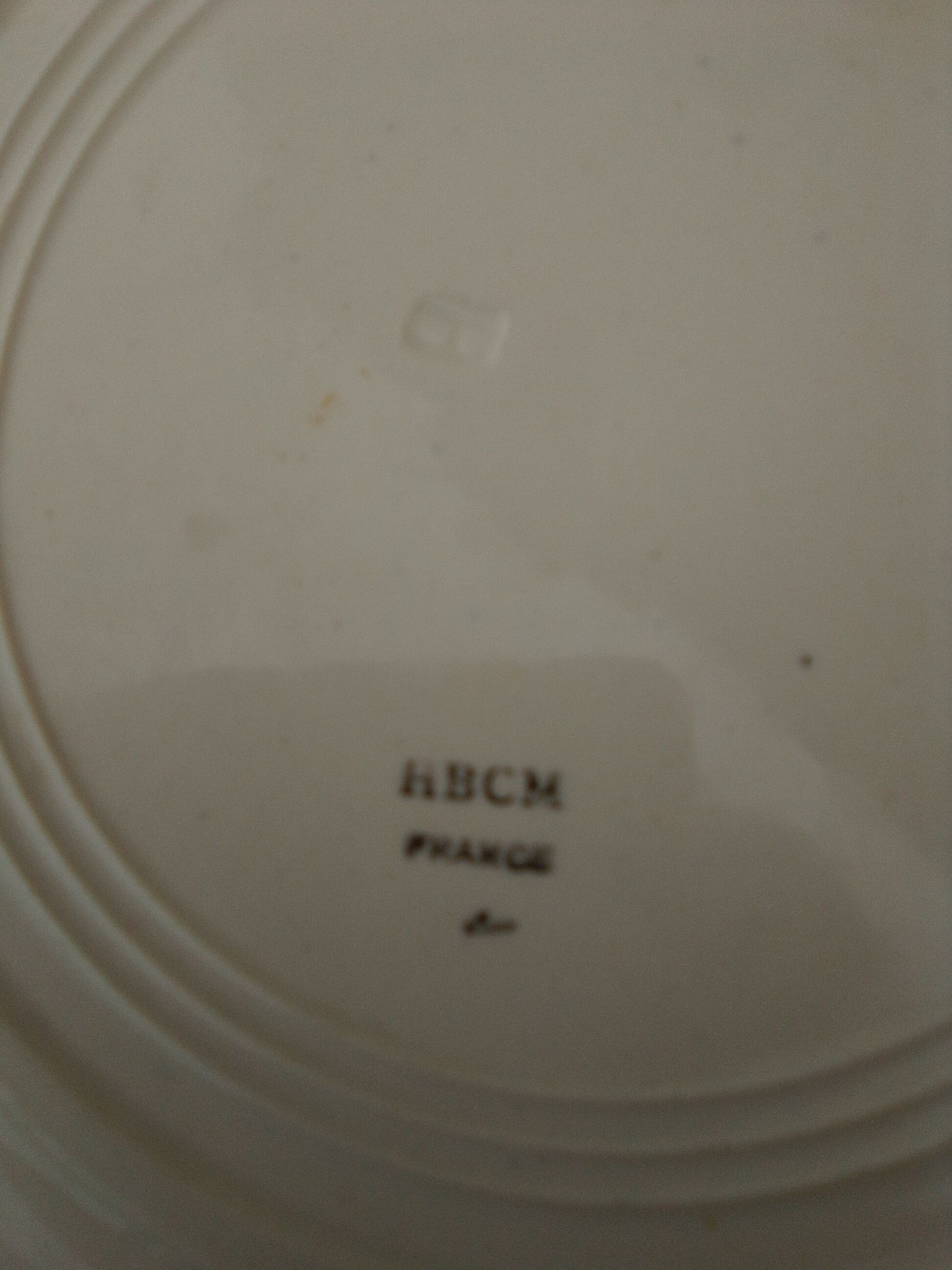 6 plates in earthenware HBCM Creil and Montereau diam 23 cm