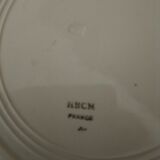 6 plates in earthenware HBCM Creil and Montereau diam 23 cm