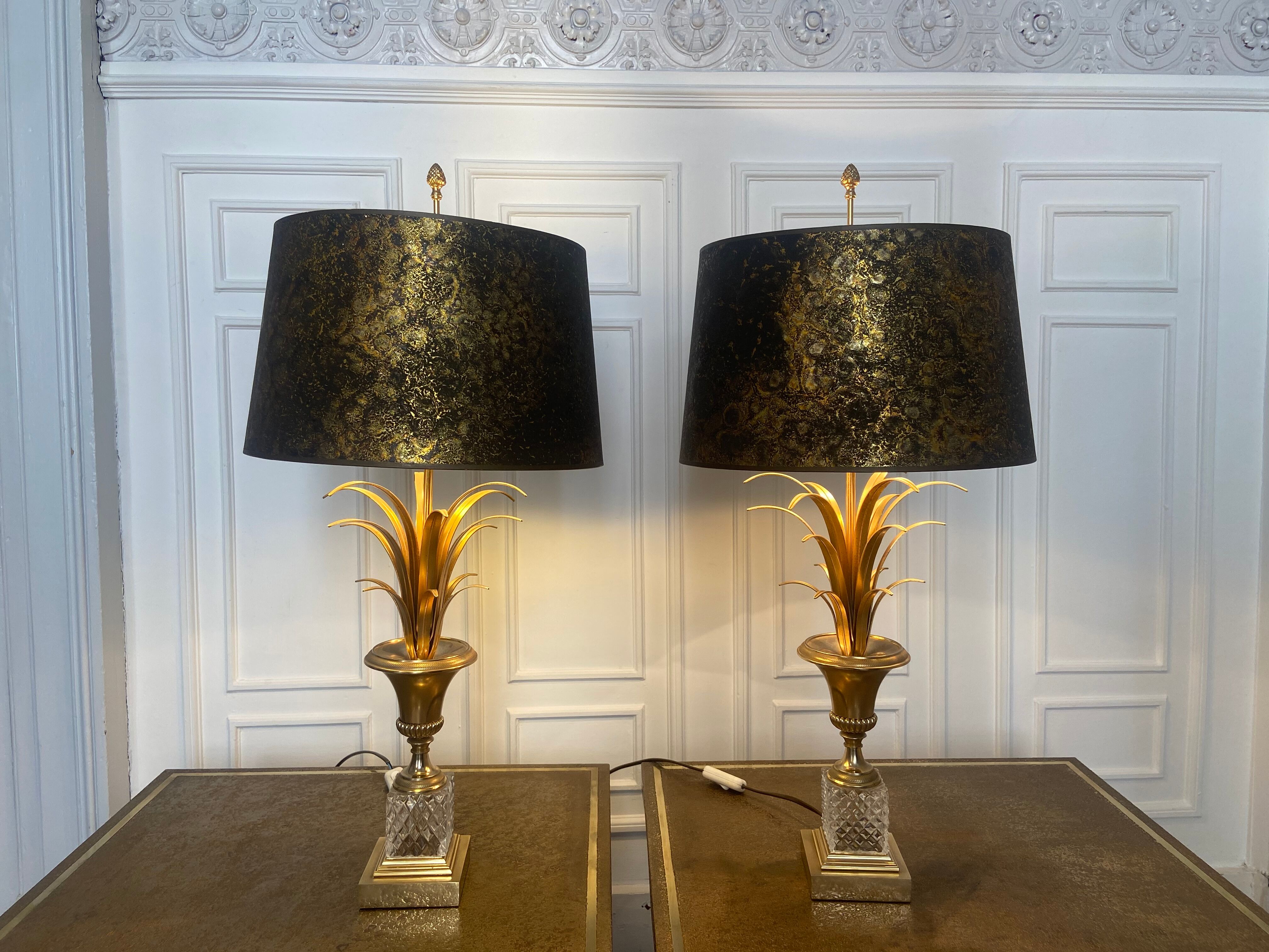 Pair of Palm lamps - Baker's pineapple, Belgium, 1970