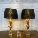 Pair of Palm lamps - Baker's pineapple, Belgium, 1970