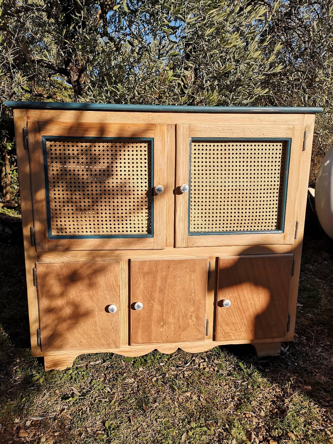 Two-piece wooden sideboard