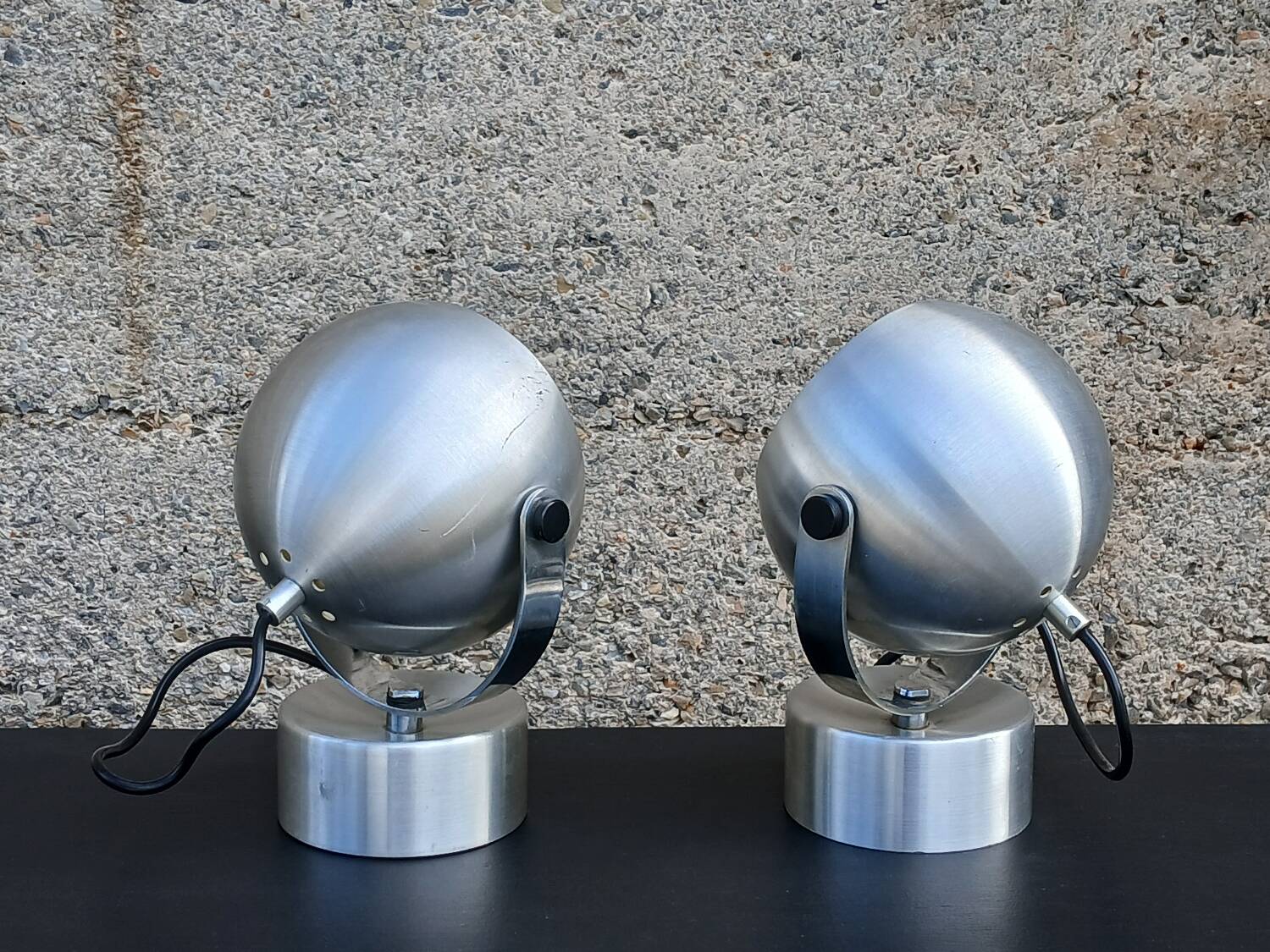 1970s eye ball lamp pair