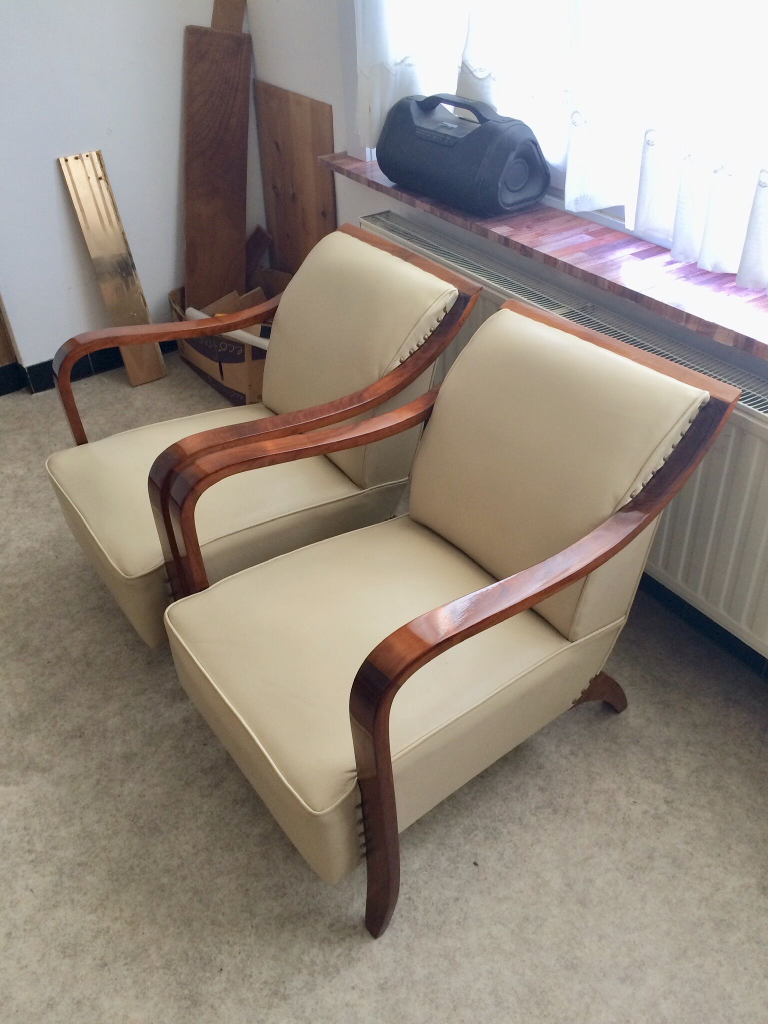 Pair of art deco armchairs