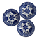 Set of 3 ironstone plates Choisy Le Roi