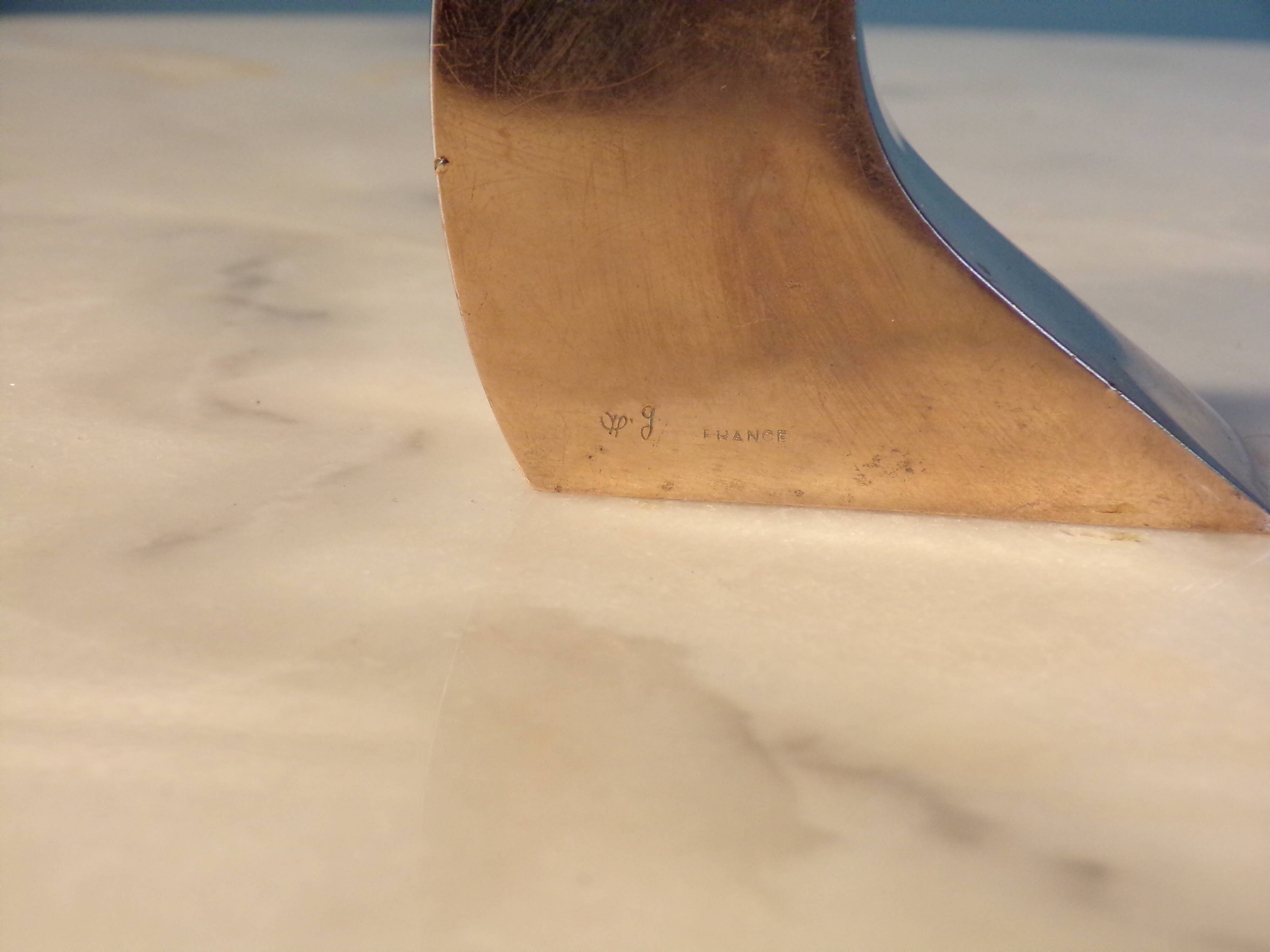 Bougeoir Monique Gerber en bronze doré