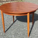 Old round extendable Scandinavian style table from the 1960s