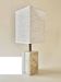 Onyx and brass lamp with a square shade.