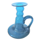 Turquoise Murano blown glass candle holder