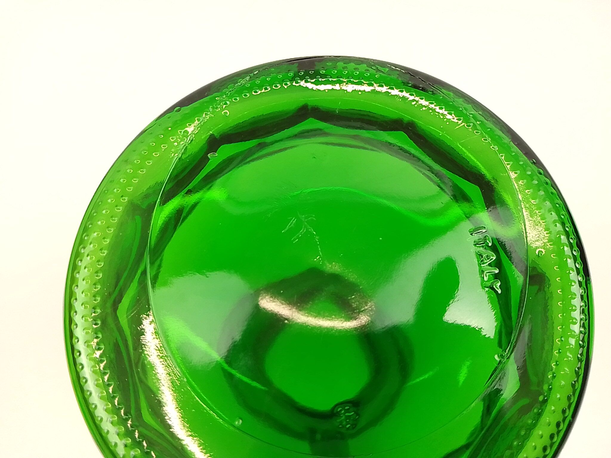 Green glass jug 22.5 cm