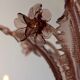Venetian chandelier in Murano glass in amethyst colour, 8 light arms, 20th century