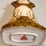 Art Nouveau vase Royal Dux Bohemia, sculpted deer, 1900s