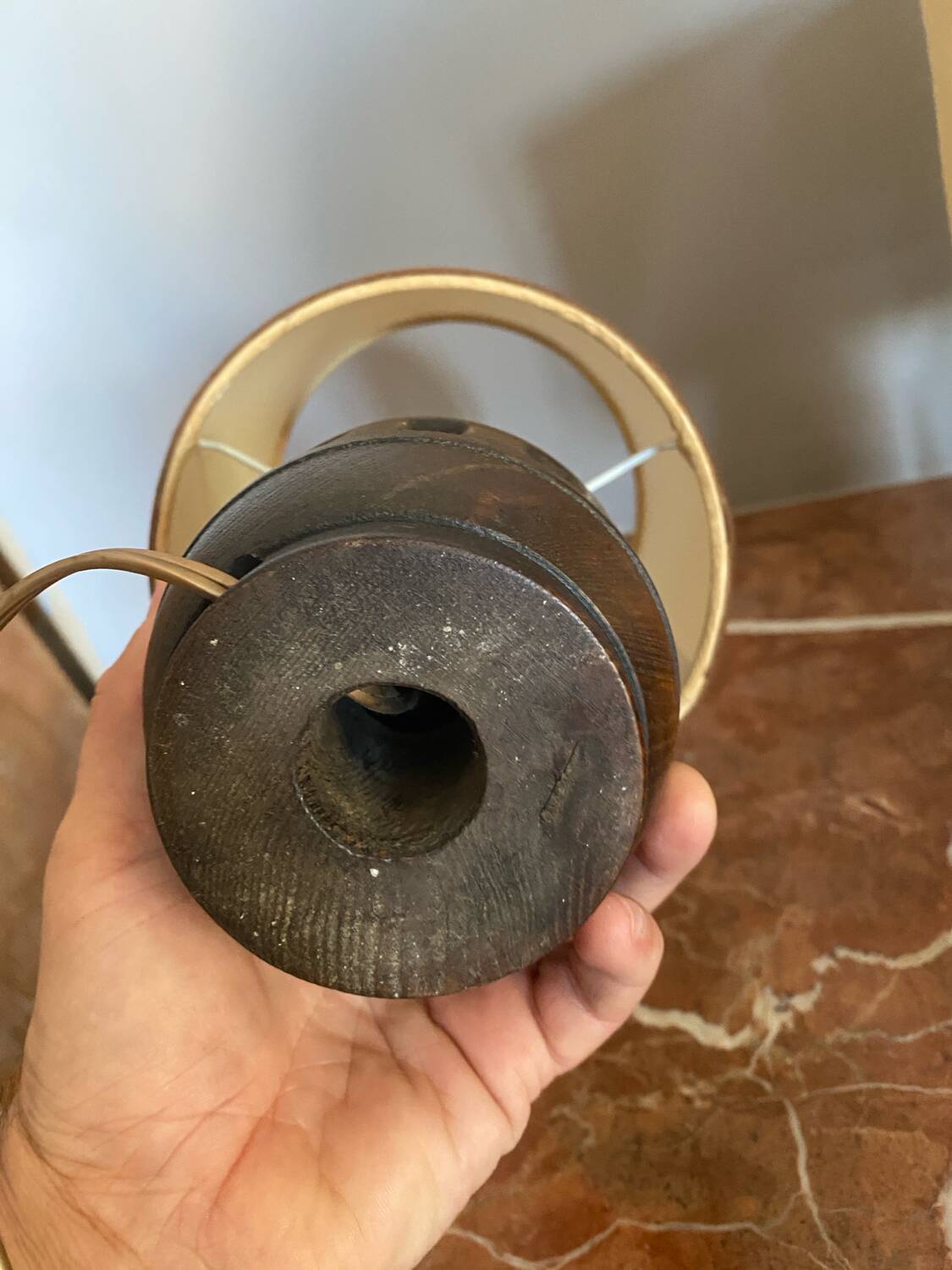 Pair of brutalist bedside lamps