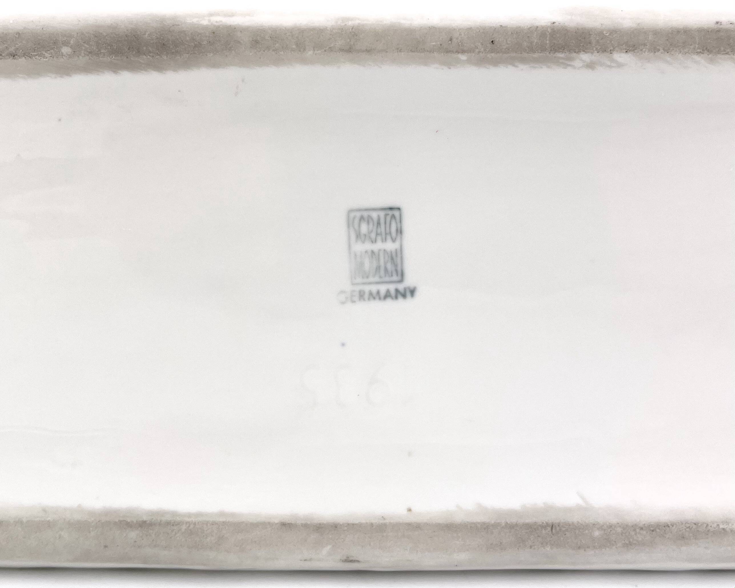 Sgrafo Modern white minimalist porcelain vase, 1960s