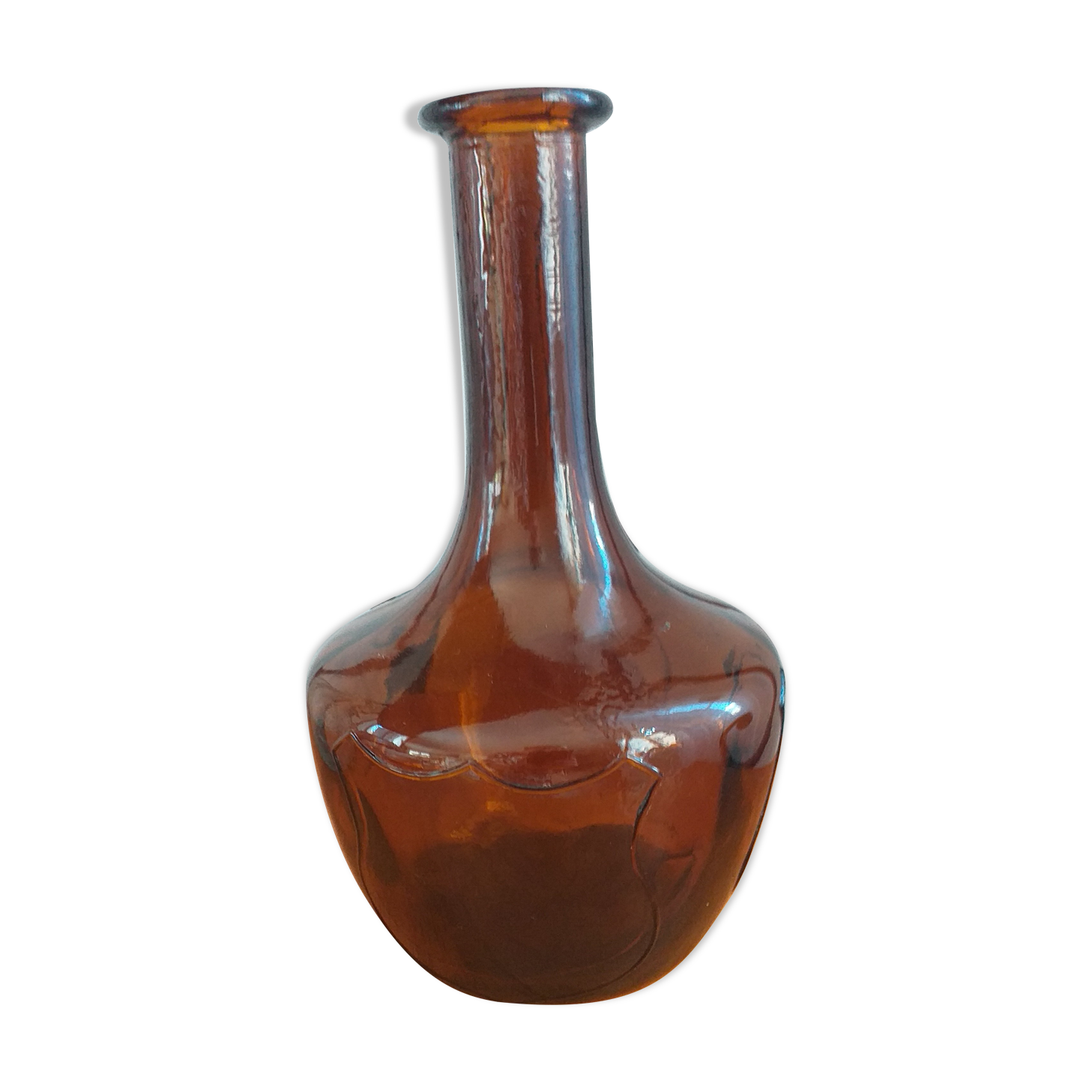 Brown tinted glass decanter