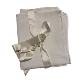 White cotton tablecloth