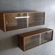 Large Danish Walnut Wall-Mounted Cabinets. 1960s, Set of 2