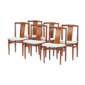 Ensemble de 6 chaises en teck design