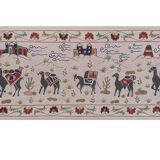 Hand knotted rug, vintage turkish rug 54x193 cm