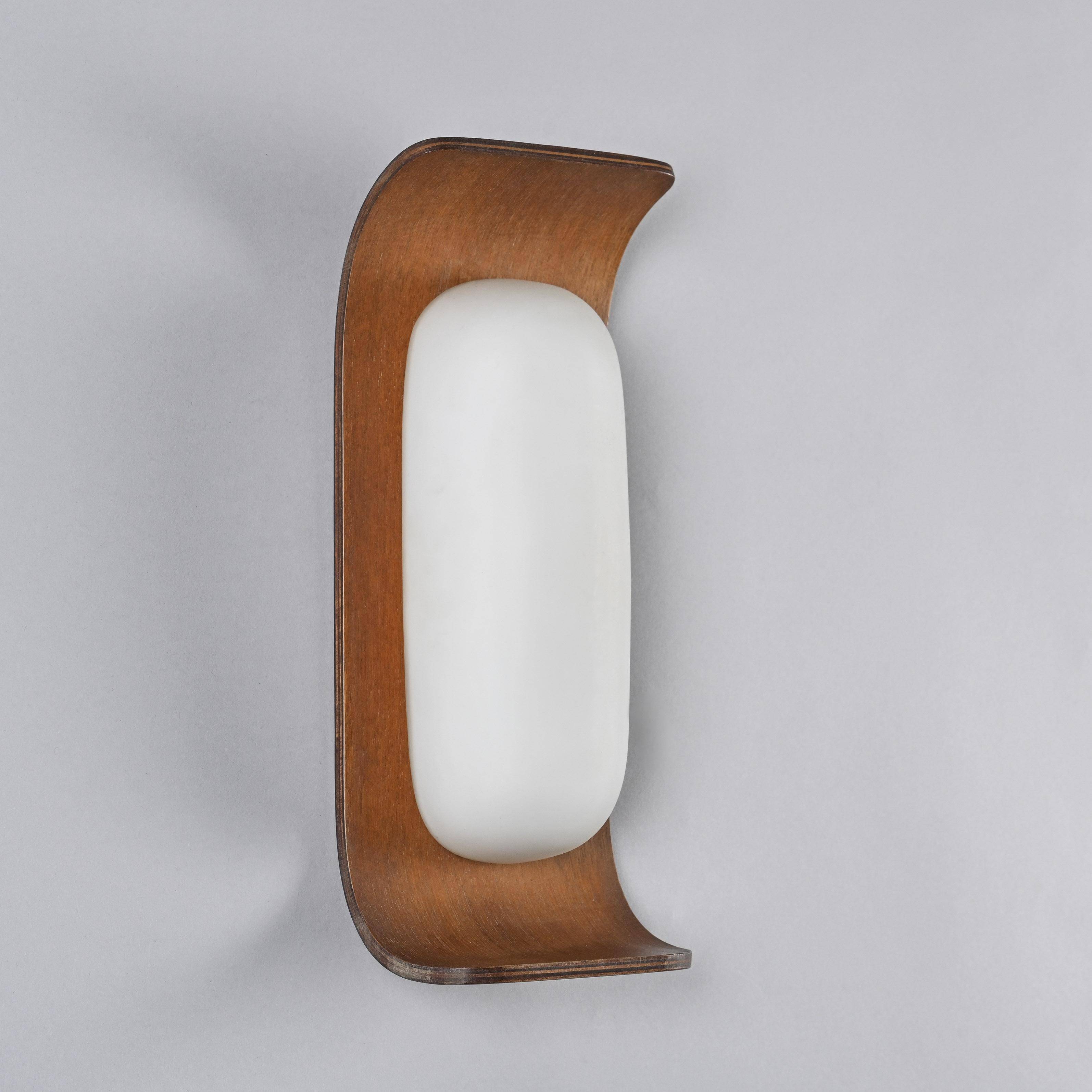 Pair of teak wall lights by Goffredo Reggiani, circa 1960