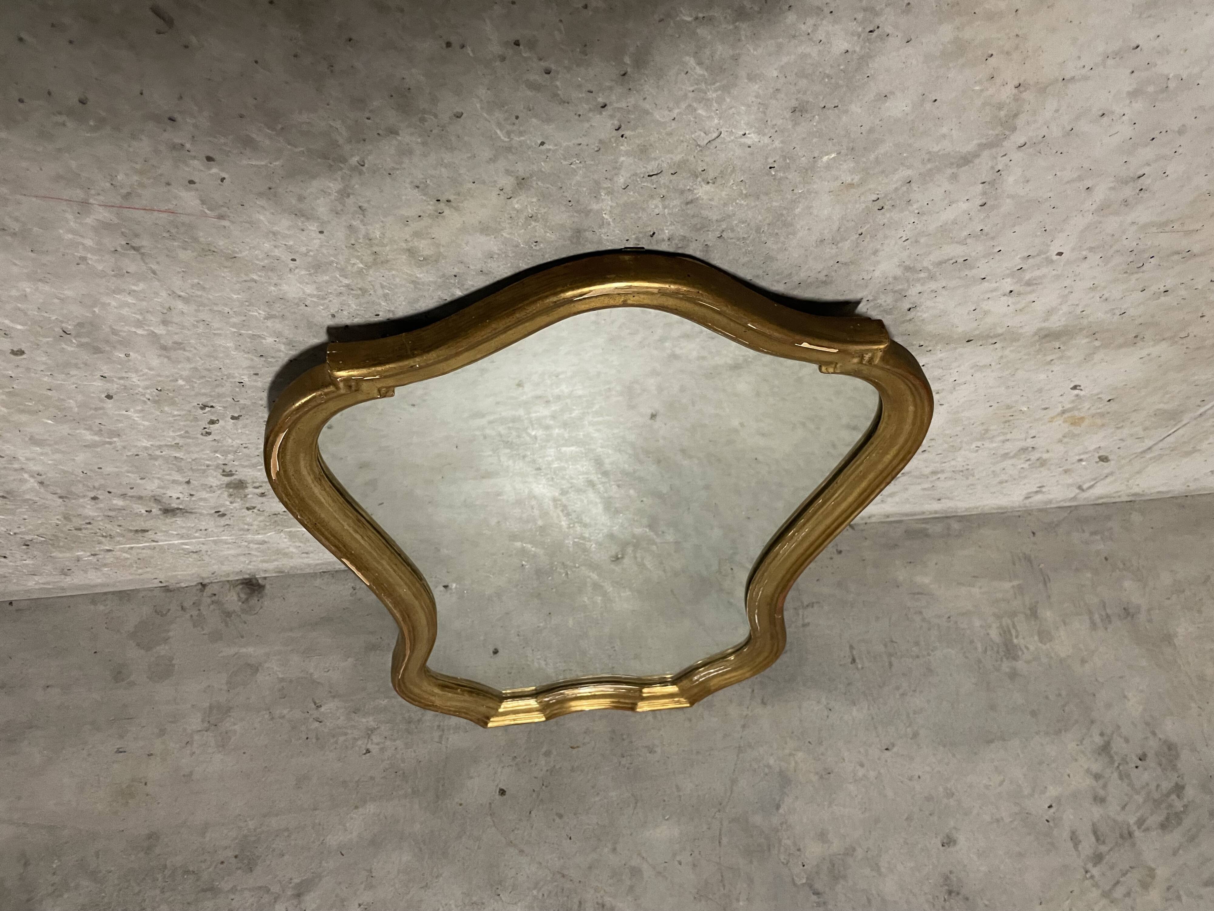Old gold mirror