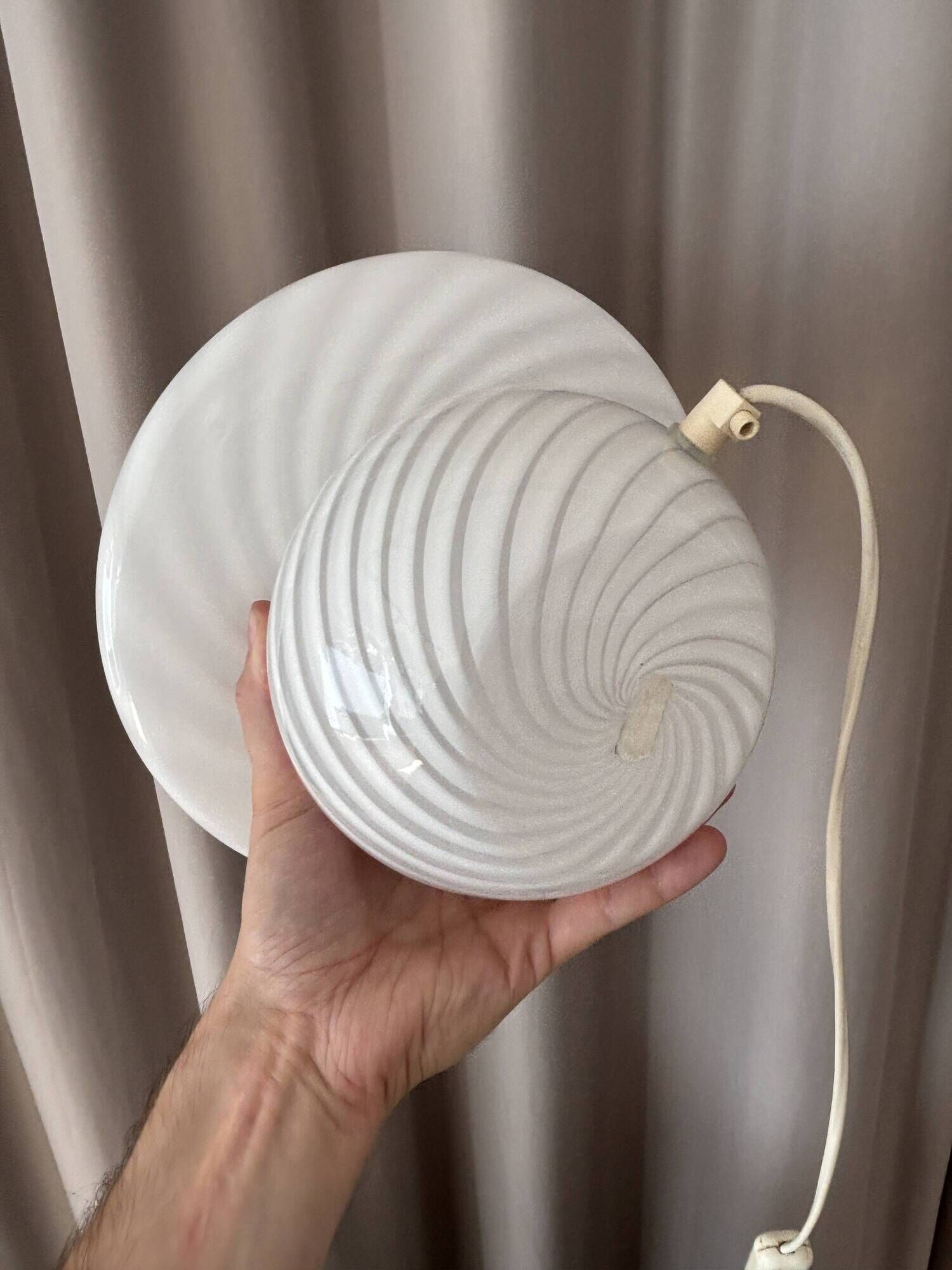 Vintage 1970s Italian Murano Swirl Glass Table Lamp – SIM Venezia