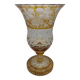 Amber yellow Bohemian crystal vase