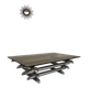 Space coffee table from the 70s, tubular metal and glass, Italian design