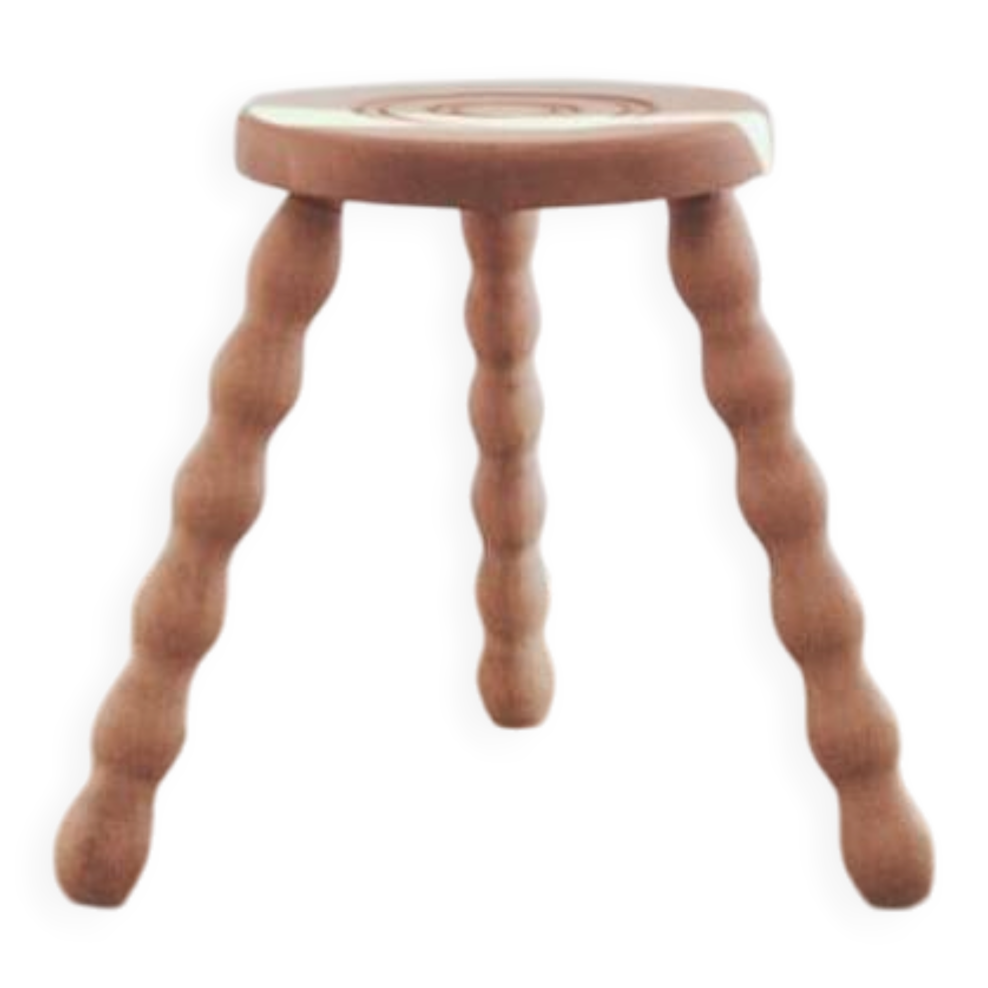 Small tripod/ bedside table/ renovated vintage stool, 1970s