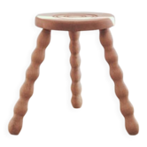 Small tripod/ bedside table/ renovated vintage stool, 1970s