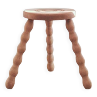 Small tripod/ bedside table/ renovated vintage stool, 1970s