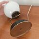 Vintage opaline globe lamp and brass – 1950s/60s