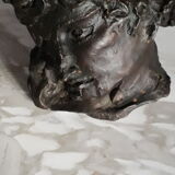 Portrait man of the ancient in bronze ephebe by Claude Mary