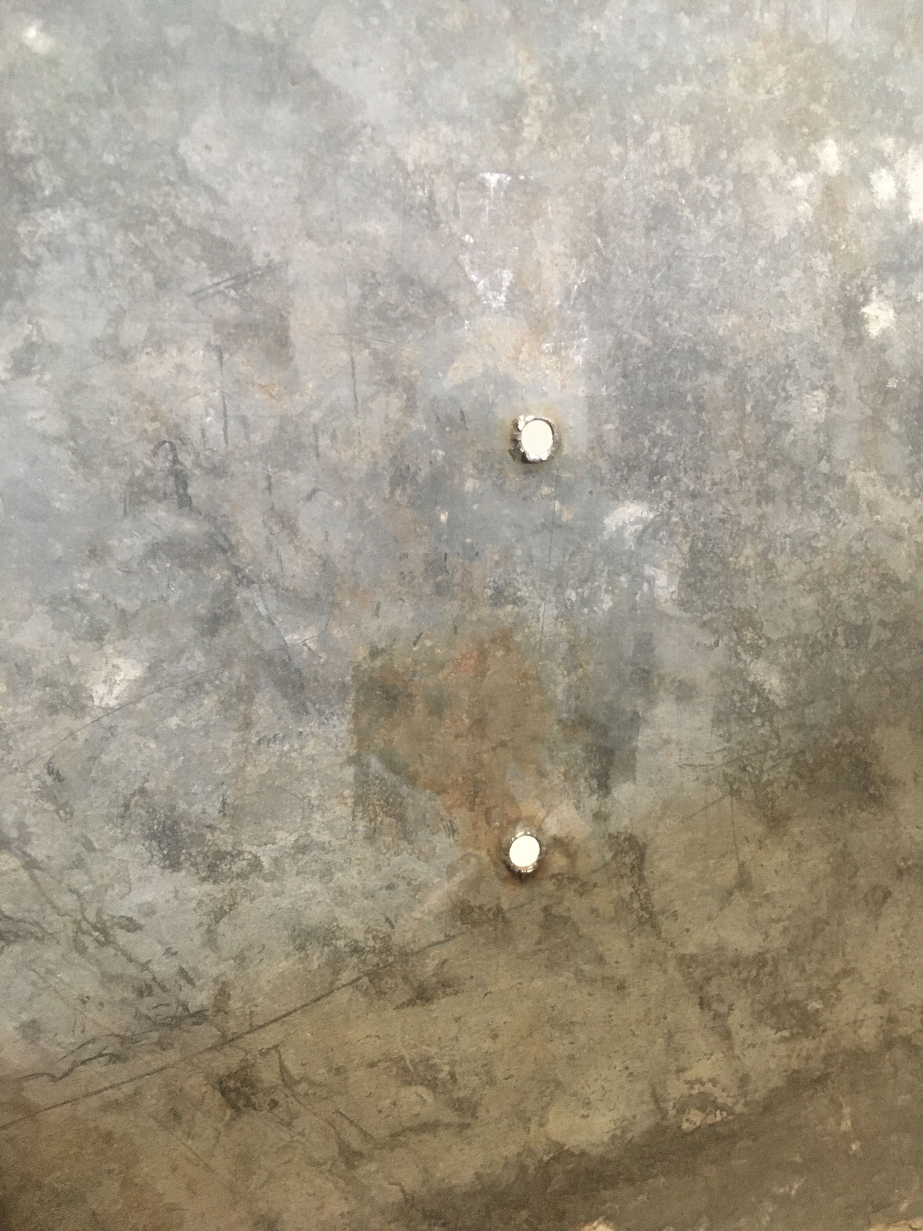 Vintage zinc basin with handle