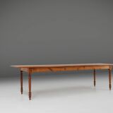 Large French rustic farmhouse table 19th century