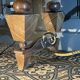 Art Deco sideboard or bar furniture, various veneers, bronze and ironwork, c