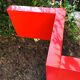 Shelf staircase Zig-Zag graphic design red serie LACK Ikea vintage 1980