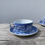 4 tasses porcelaine bleu Japon