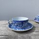 4 tasses porcelaine bleu Japon