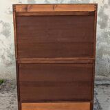 Oak office display case (1960s) H125cm