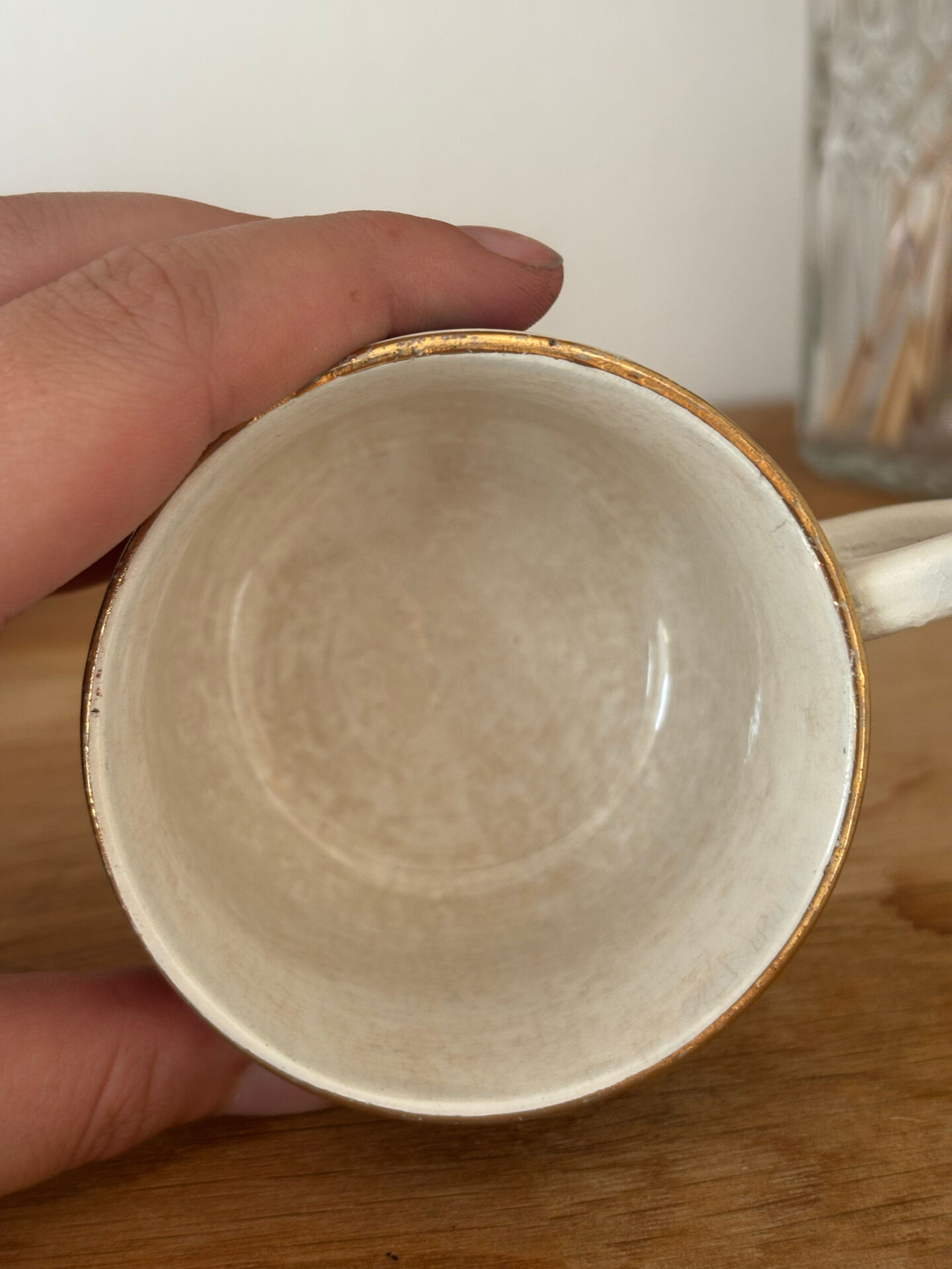 Set of 10 antique cups and saucers Digoin Sarreguemines