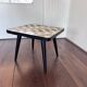 Mid-century wood and ceramic mosaic side table, 1950s