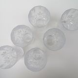 Set of 6 water glasses - vintage crystal choppes