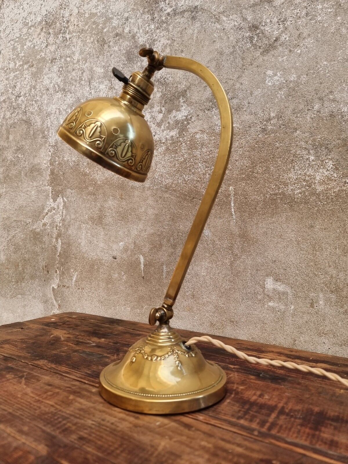 Antique table lamp copper desk lamp