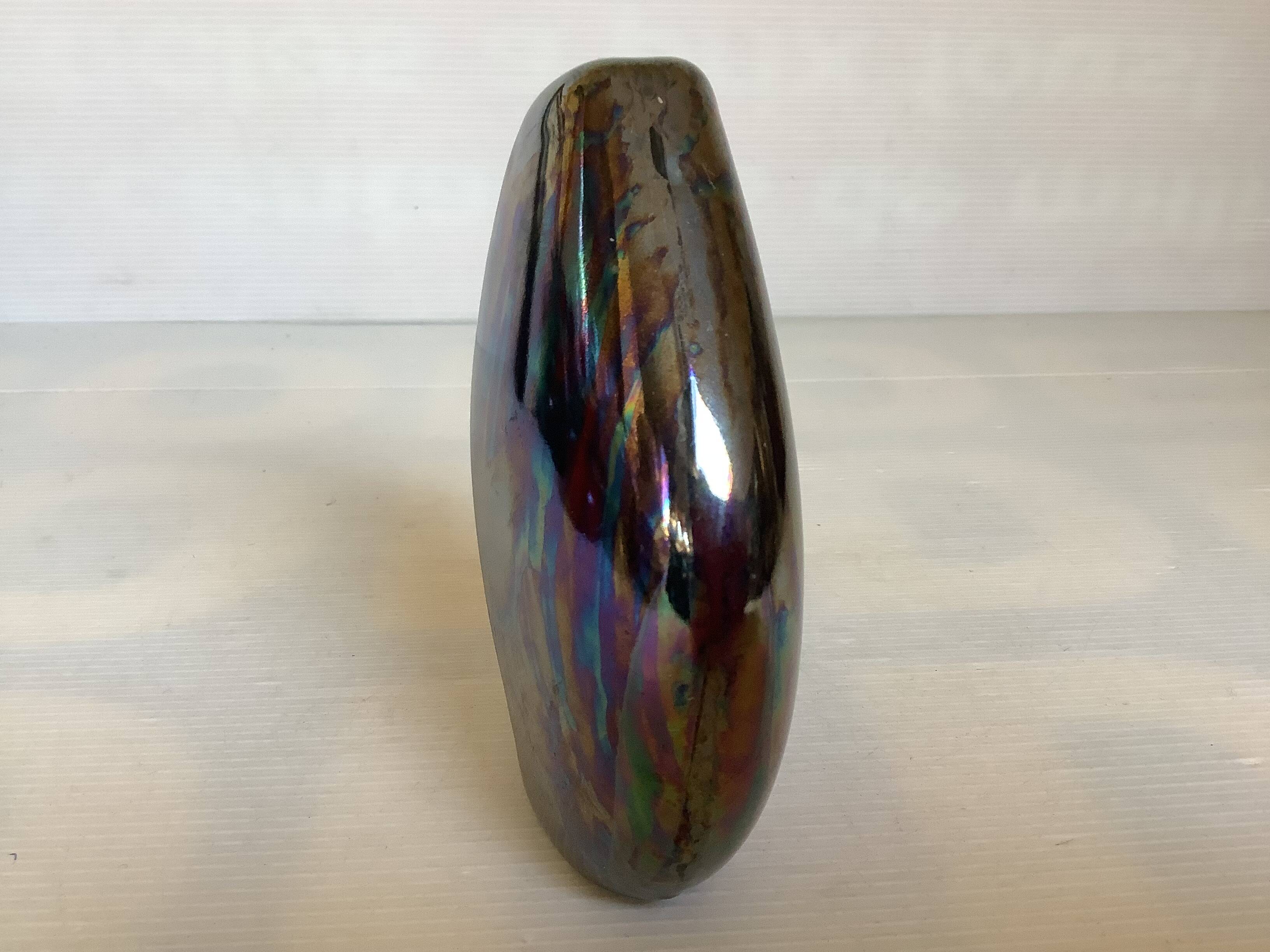 Small iridescent vase
