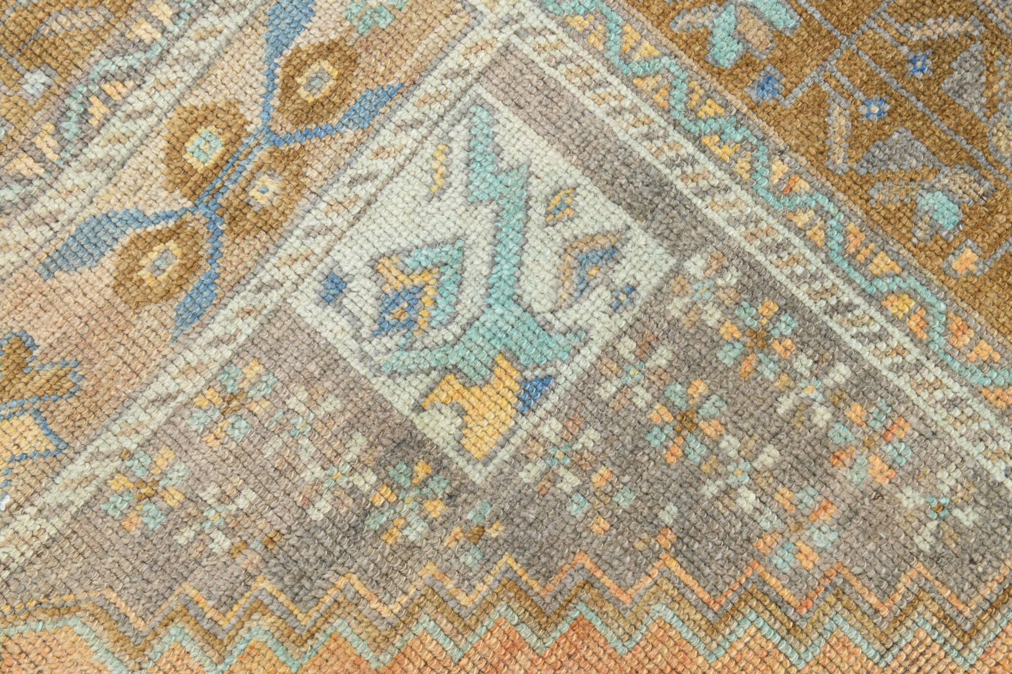 4x7 Turkish Muted Peach Retro Vintage Persian Rug, 133x213Cm