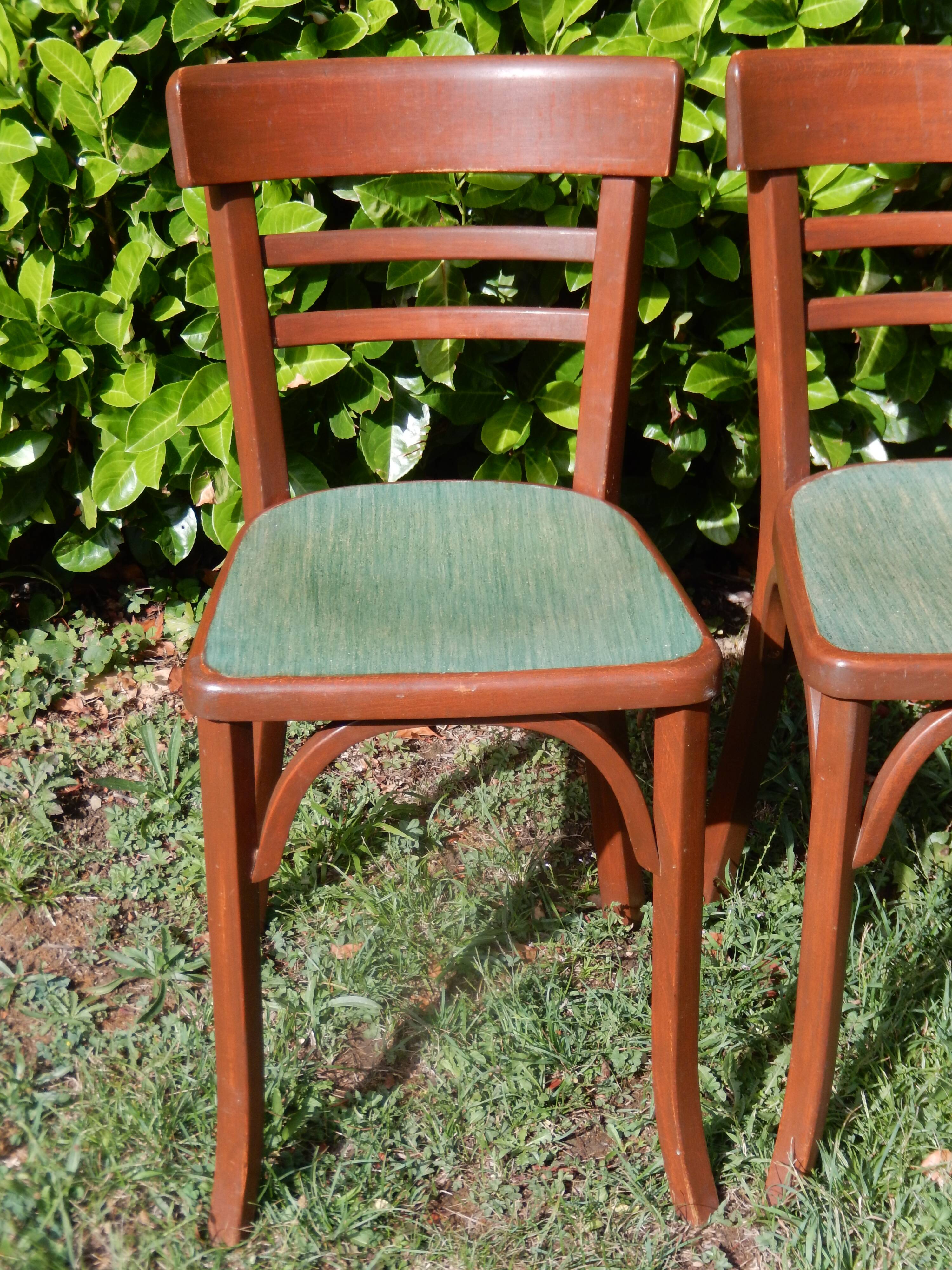 Set of 4 superb vintage Baumann bistro chairs.