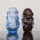 Mid-century modern crystal vase in pale blue by Börne Augustsson for Åseda